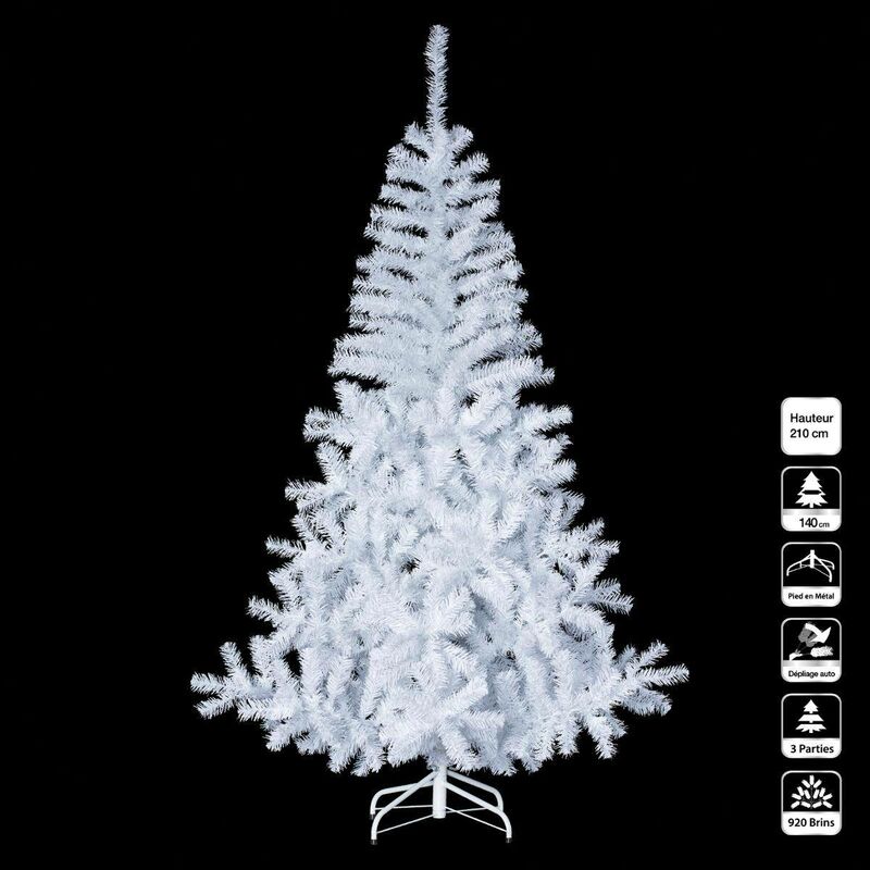 Fééric Lights And Christmas - Sapin Élégant Blanc 210 cm - Feeric lights & christmas - Blanc