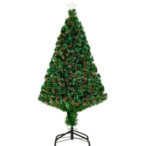 Sapin de Noël artificiel décoratif avec lumières LED, 60 x 60 x 120 cm, vert