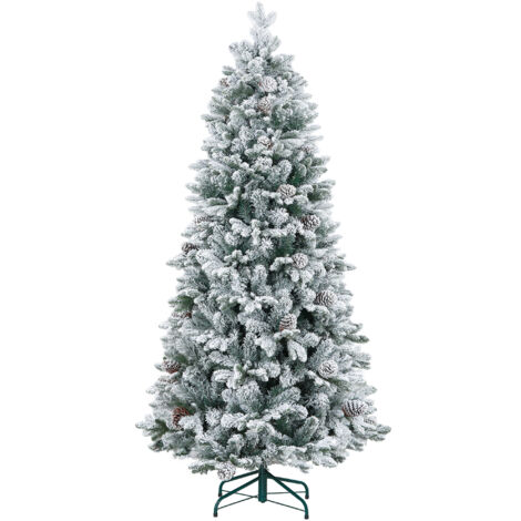 Sapin de Noël artificiel JORDY blanc enneigé 180 cm