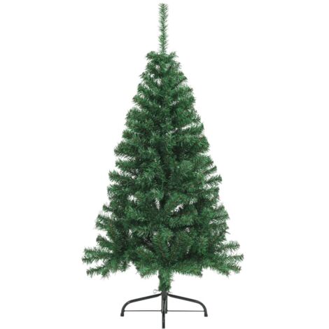 Sapin de Noël artificiel moitié avec support vert 120 cm PVC vidaXL