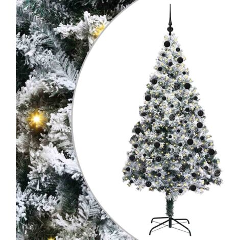 Sapin de Noël artificiel Vert 210 cm PVC, Acier et Plastique vidaXL