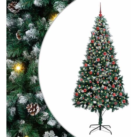 Sapin de Noël artificiel Vert 210 cm PVC, Acier et Plastique vidaXL