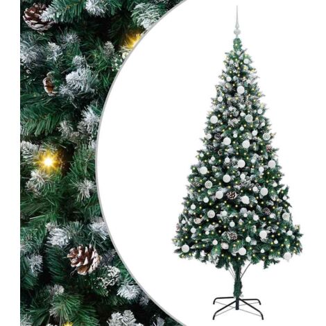 Sapin de Noël artificiel Vert 210 cm PVC, Acier et Plastique vidaXL