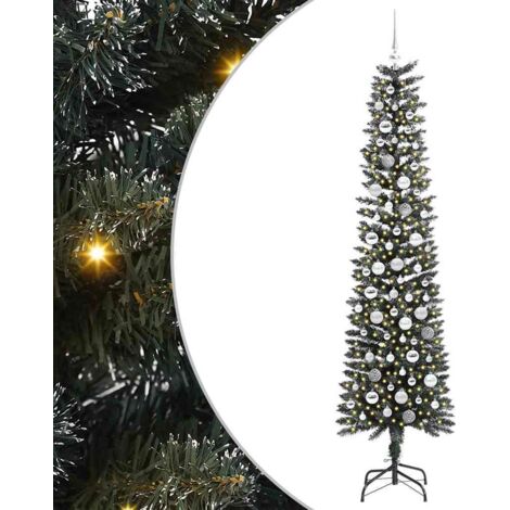 Sapin de Noël artificiel Vert 210 cm PVC, plastique et acier vidaXL