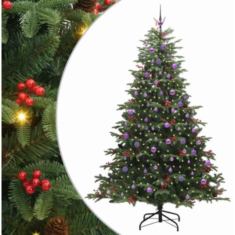 Sapin de Noël artificiel Vert 240 cm PVC, métal et plastique vidaXL