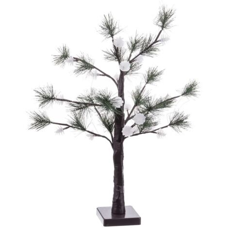 Sapin de Noël avec 24 boules lumineuses, 60 cm