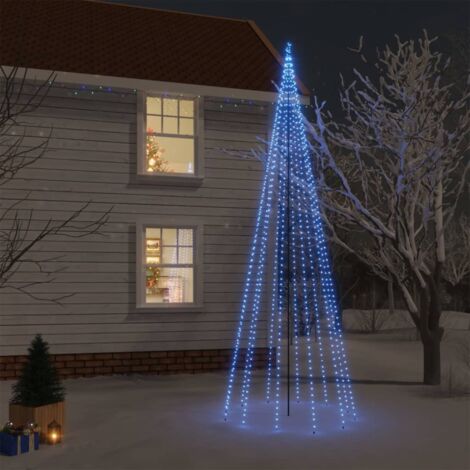 Sapin de Noël avec piquet 732 LED Bleues 500 cm