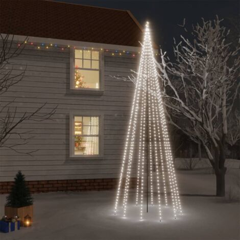 Sapin de Noël avec piquet Blanc froid 732 LED 500 cm