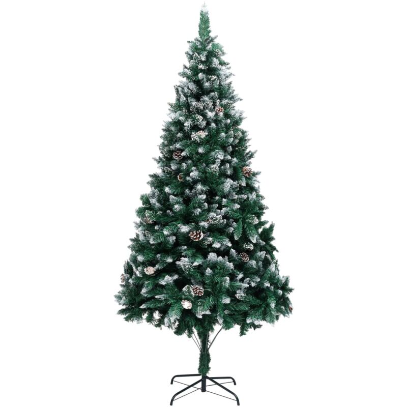 Vidaxl - Sapin de Noël avec pommes de pin et neige blanche 210 cm n/a