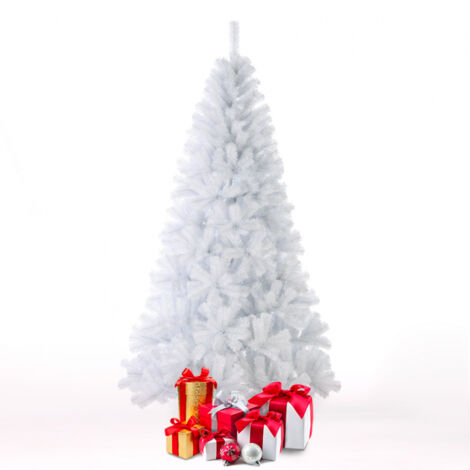 ECOXMAS Sapin de Noël blanc 210 cm artificiel et traditionnel Aspen