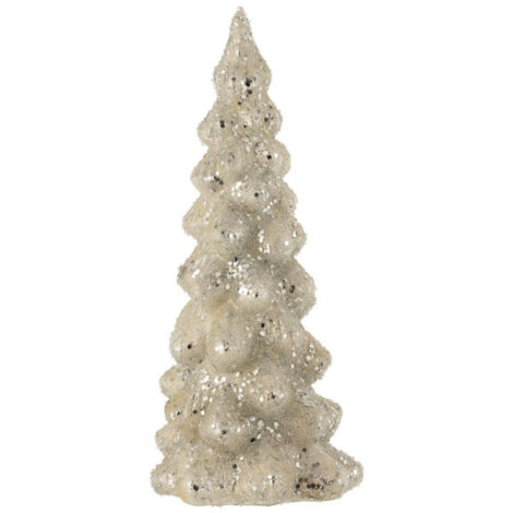 Sapin de Noël Brillant Déco "Givré" 20cm Argent