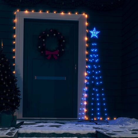 Sapin de Noel cone 70 LED bleu Decoration 50x120 cm