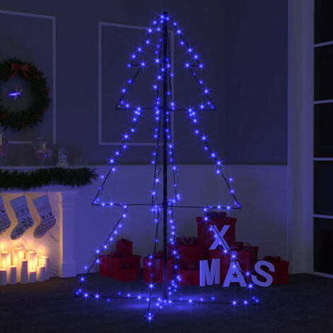 Sapin de Noël cône-Arbre de Noël-Décoration de Fête pour Noël 200 LED d'intérieur/d'extérieur 98x150 cm 855175