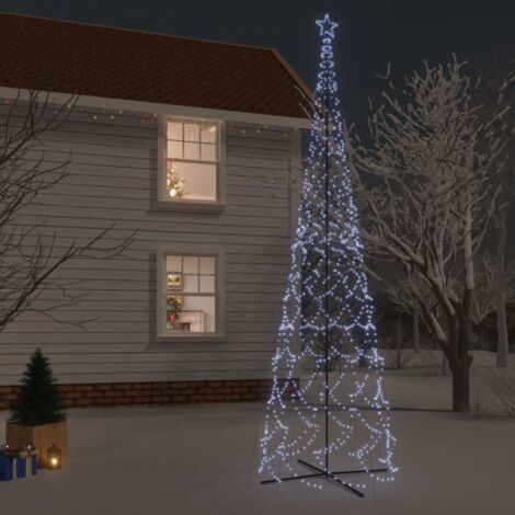 Sapin de Noël conique,Arbre de Noël cône 3000 LED Blanc froid 230x800 cm -WYW18830