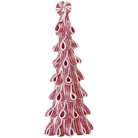 Sapin de Noël de bureau, centre de table, décoration en forme de canne à sucre