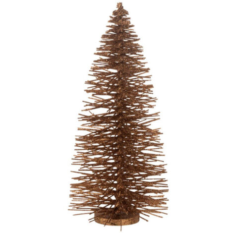 Sapin de Noël Déco à Paillettes "Copper" 48cm Marron