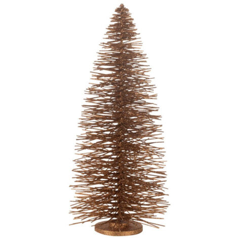 Sapin de Noël Déco à Paillettes "Copper" 70cm Marron