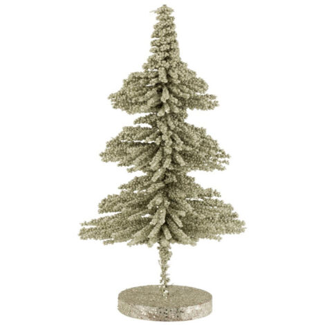 Sapin de Noël Déco "Paillettes" 44cm Vert Clair