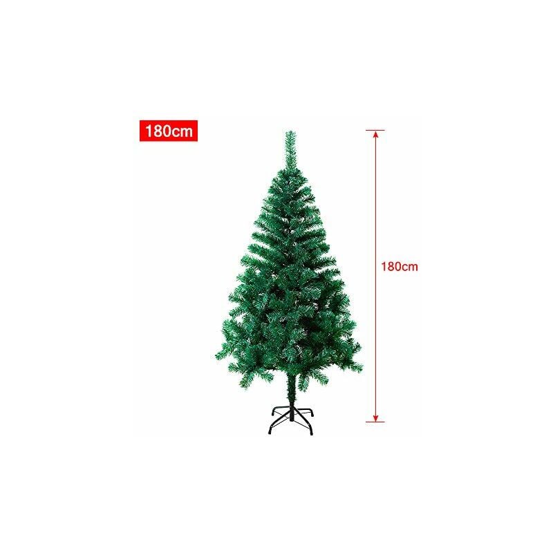 Naizy - Sapin de Noël artificiel 180 cm (ø env. 90 cm) avec 500 embouts de montage rapide Système de parapluie avec support en métal - 180 cm pvc Vert