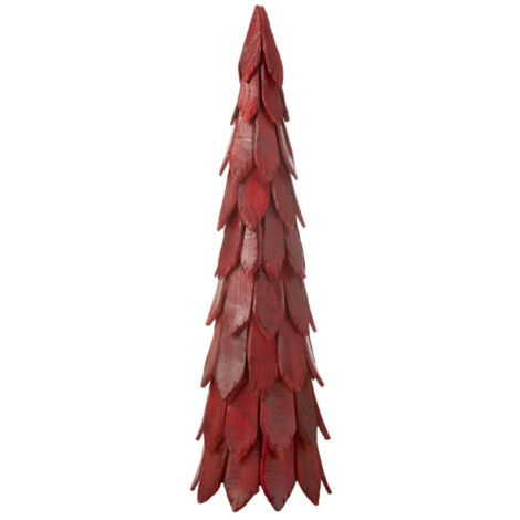Sapin de Noël en Bois "Pieces" 120cm Rouge