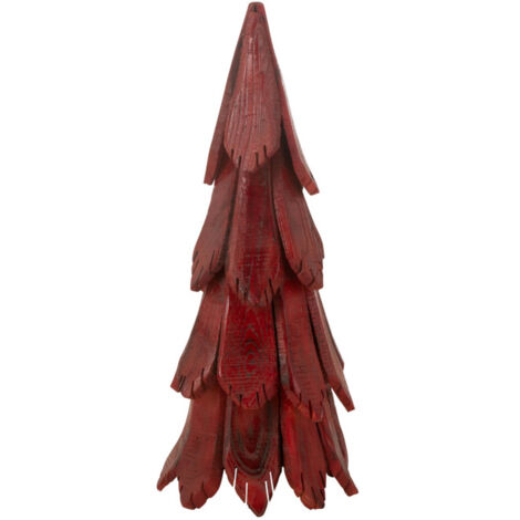 Sapin de Noël en Bois "Pieces" 70cm Rouge