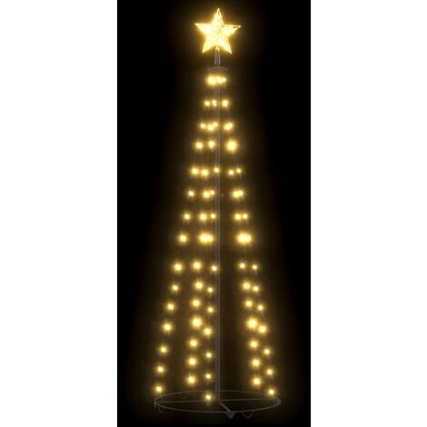vidaXL Sapin de Noël en Cône 84 LED Décoration Arbre Multi-taille Multicolore