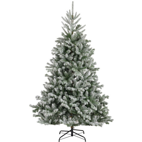 Sapin de Noël enneigé 116x180 cm vert/blanc