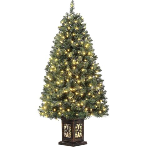 Sapin de Noël LED Lumineux 140cm -300 Lumières LED blanc chaud- à 8 Modes -  410 Branches