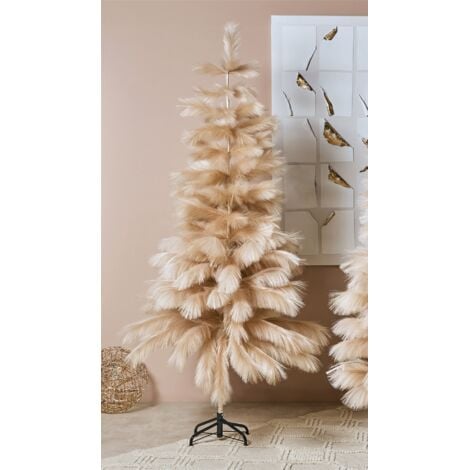 FIJALO Sapin de Noël Pampa beige 180 cm. 80 x 180 cm