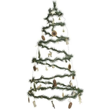 Sapin de Noël Spirale Suspendu Blanc Lumineux dim 58 cm