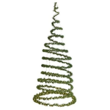 Sapin de Noël Spirale Vert Lumineux à suspendre dim 97 cm