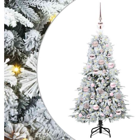 Sapin de Noël，Arbre de Noël Artificiel à Branches Articulées Vert 120 cm CFW41871