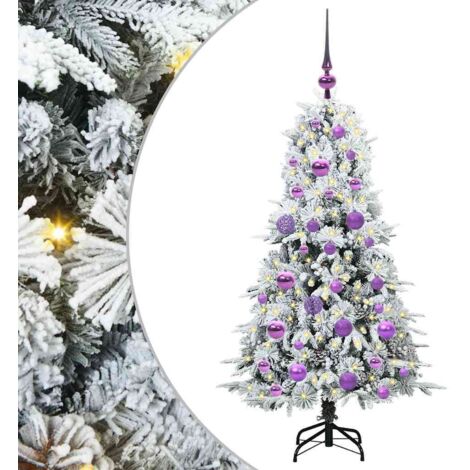 Sapin de Noël，Arbre de Noël Artificiel à Branches Articulées Vert 120 cm CFW63459