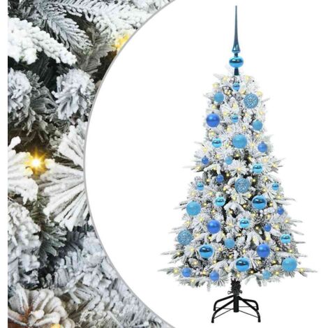 Sapin de Noël，Arbre de Noël Artificiel à Branches Articulées Vert 120 cm CFW78114