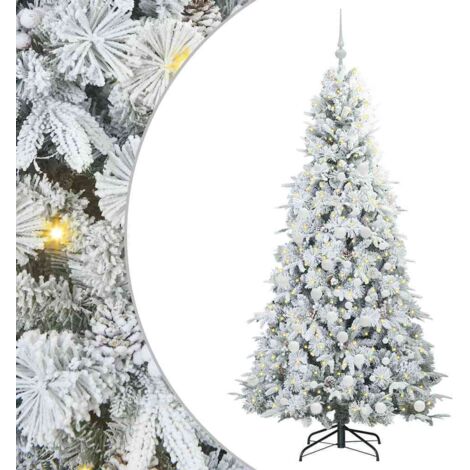 Sapin de Noël，Arbre de Noël Artificiel à Branches Articulées Vert 180 cm CFW19362