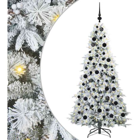 Sapin de Noël，Arbre de Noël Artificiel à Branches Articulées Vert 180 cm CFW62418
