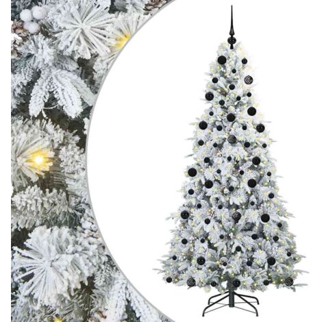 Sapin de Noël，Arbre de Noël Artificiel à Branches Articulées Vert 210 cm CFW71970