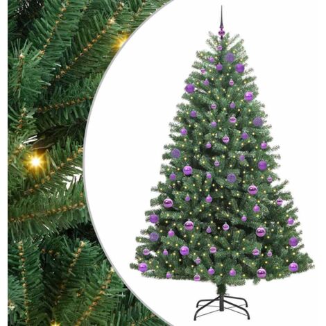 Sapin de Noël，Arbre de Noël Artificiel à Branches Articulées Vert 240 cm CFW37883