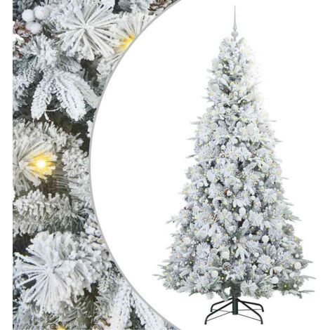Sapin de Noël，Arbre de Noël Artificiel à Branches Articulées Vert 240 cm CFW49677