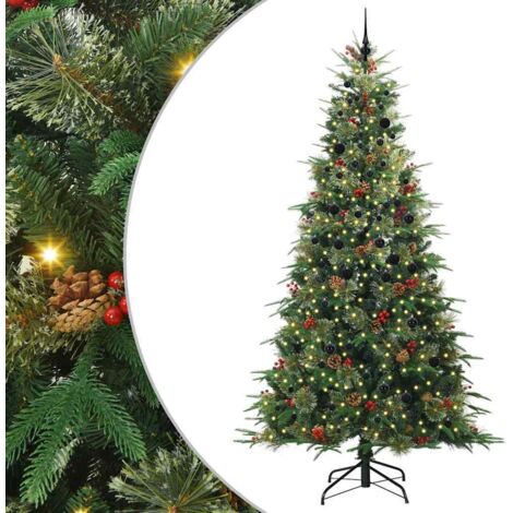 Sapin de Noël，Arbre de Noël Artificiel à Branches Articulées Vert 240 cm CFW54381