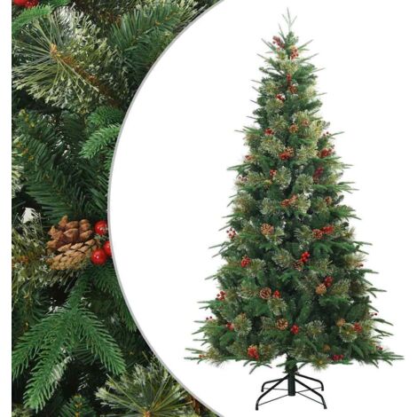 Sapin de Noël，Arbre de Noël Artificiel à Branches Articulées Vert 240 cm CFW87780