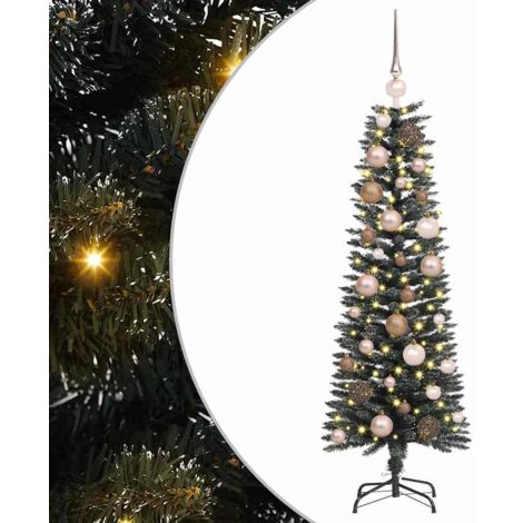 Sapin de Noël，Arbre de Noël artificiel avec 150 LED Vert 40,5 x 40,5 x 120 cm CFW24961