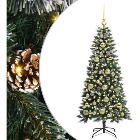 Sapin de Noël，Arbre de Noël artificiel avec 150 LED Vert 55 x 55 x 120 cm CFW73664