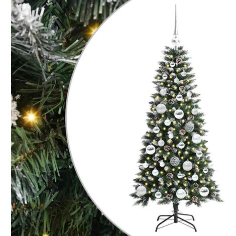 Sapin de Noël，Arbre de Noël artificiel avec 150 LED Vert 55 x 55 x 120 cm CFW85017