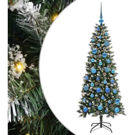 Sapin de Noël，Arbre de Noël artificiel avec 150 LED Vert 66 x 66 x 150 cm CFW11236