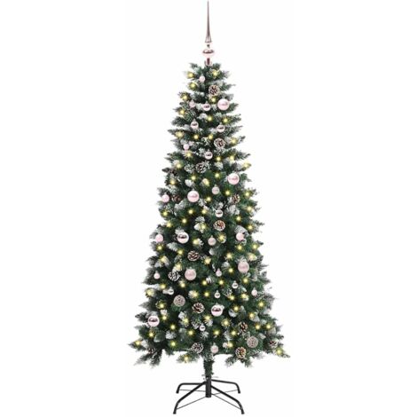 Sapin de Noël，Arbre de Noël artificiel avec 150 LED Vert 66 x 66 x 150 cm CFW97902