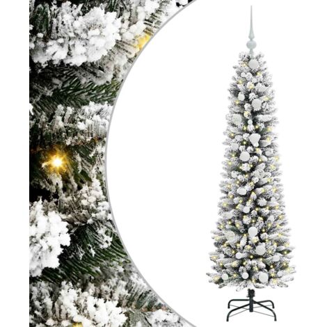 Sapin de Noël，Arbre de Noël artificiel avec 150 LED Vert et blanc 150 cm CFW19846