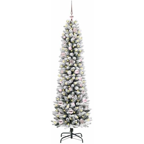 Sapin de Noël，Arbre de Noël artificiel avec 150 LED Vert et blanc 150 cm CFW33170