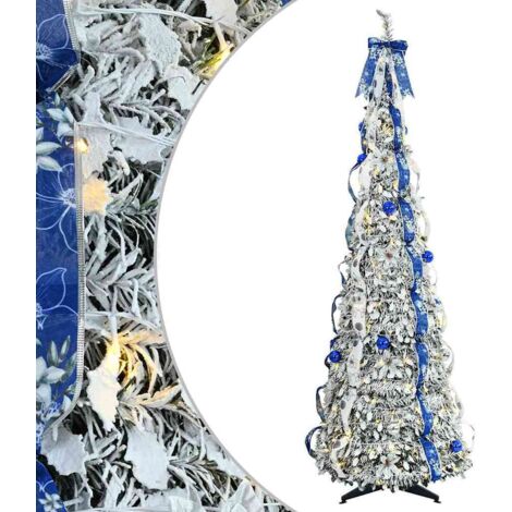 Sapin de Noël，Arbre de Noël artificiel avec 200 LED Vert 210 cm PVC CFW10473