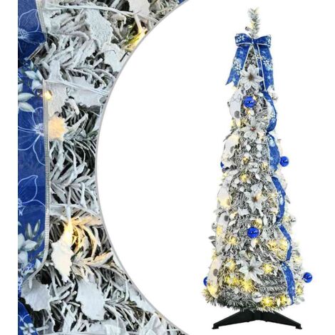 Sapin de Noël，Arbre de Noël artificiel avec 50 LED Vert 120 cm PVC CFW90962